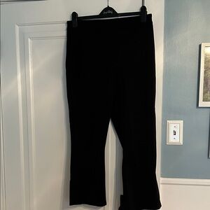 Joseph Ribkoff black scuba pants with a flare at bottom